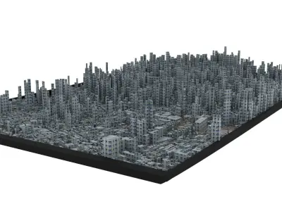 City of Sao Paulo Low-poly 3D model