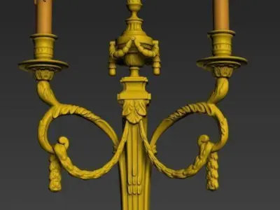 vintage wall lamp 9 Low-poly 3D model