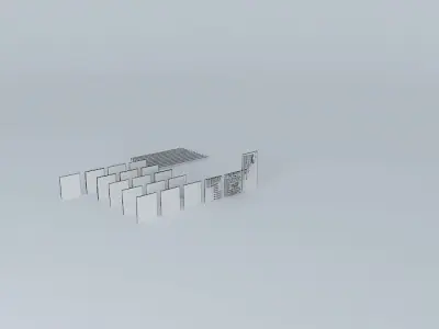 kitchen doors worktops kickboards handles 3D model