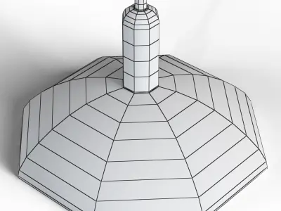 ZAVA MINI Brass Floor Lamp 3D model