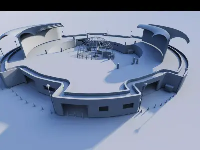 Museum building-Museum complex 3D model purchase