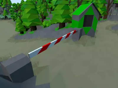 Buildings guard pack Free low-poly 3D model