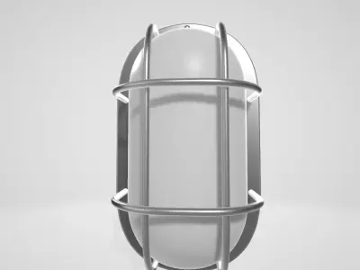 heat resistant sauna room lamp Low-poly 3D model