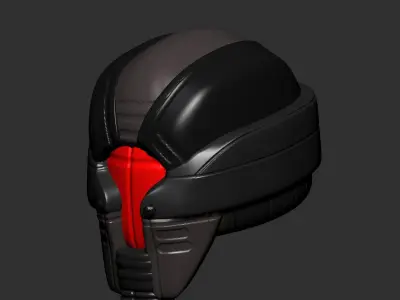 helmet high poly sculpt 3d printable 3D model 3D model 7