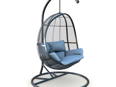 swing chair 009 Low-poly 3D model