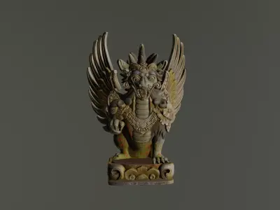bali guardian statue 3D model