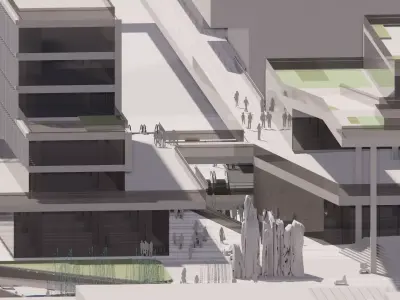 Modern City Block -A17 3D model