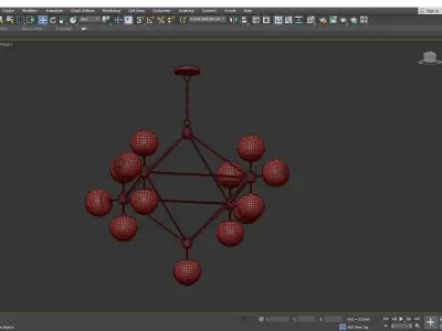 Pluto Chandelier Low-poly 3D model