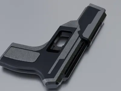 Sci-fi Gun 3D model 9