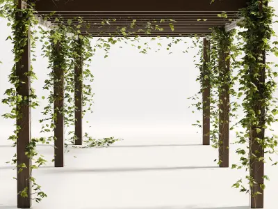 Pergola with ivy 3D model