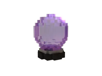 Voxel Crystal Ball V1 003 Low-poly 3D model
