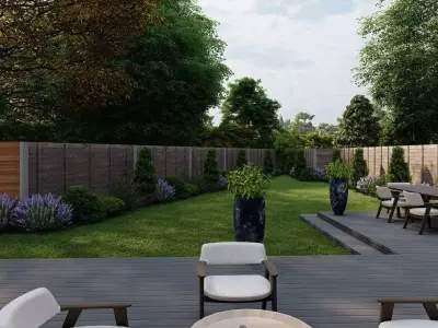 Garden Landscape 3D Model - SketchUp and Lumion Scene -PLAN 3D model