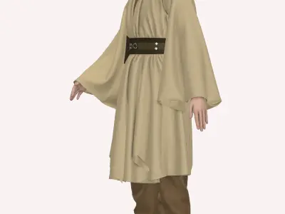 JEDI inspired garment in style3D Atelier 3D model