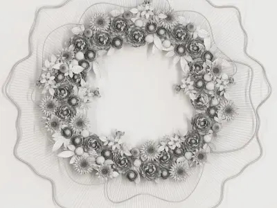 decorative set and wall decor Low-poly 3D model