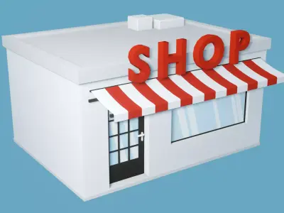 Shop Low Poly Low-poly 3D model