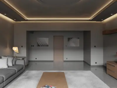 Living Room Apartments Interior 3D model