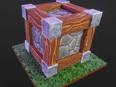 Basic Cubes Low-poly 3D model