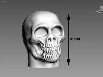 Skull gorilla headphone Stand 3D print model