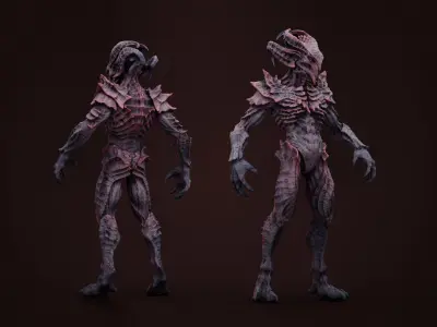 Alien Low-poly 3D model