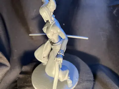 Double-Bladed Energy Sword Woman 3D print model