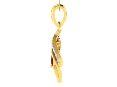 Women Pear Diamond Pendants 3dm STL ONJ FBX Render Details 3D print model