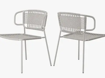 SILLA DE EXTERIOR POSITANO 3D model