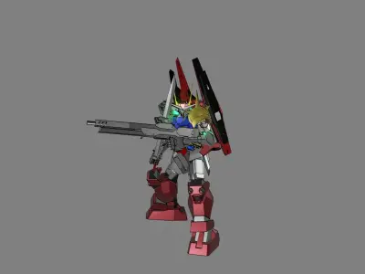 Attacker Gundam B 4 3D model