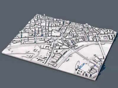Part of London City United Kingdom 3D print model