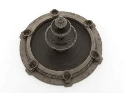 Fountain 03 PBR Realistic Low-poly 3D model