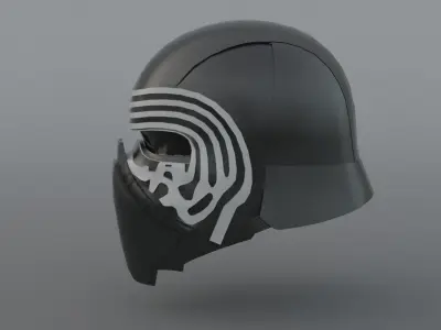 Kylo Ren Helmet Low-poly 3D model