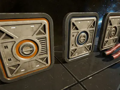 Sci Fi Interior Prop Pack 1 Low-poly 3D model