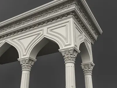 mosque entrance 03 3D model