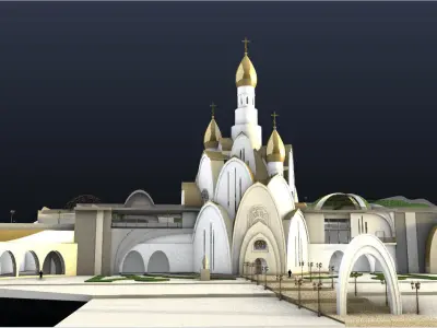 CATHEDRAL WITH ARTS CENTER 3D model