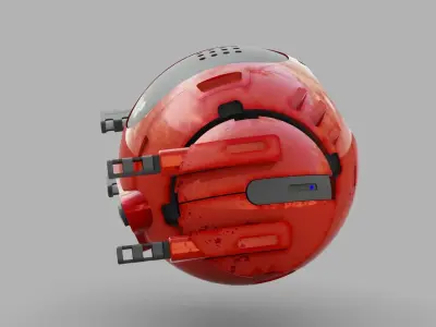 BALL DROID R-166  RIGGED 3D model