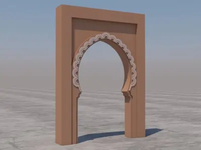 Traditional Moroccan Door Marrakech 3D model