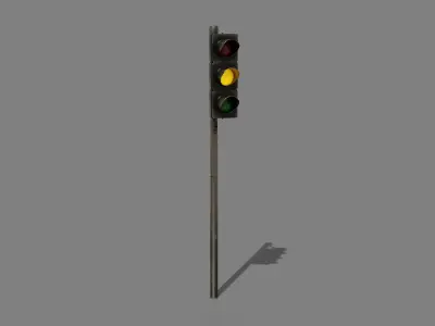Street light Low-poly 3D model