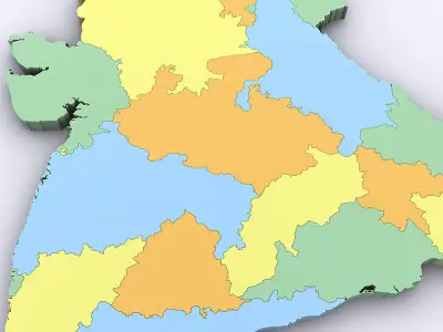 Map of India 3D model