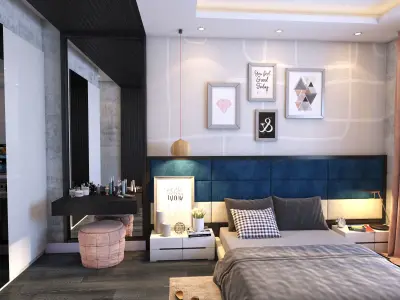 Bedroom Interior scene  3D model purchase