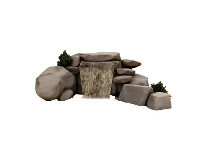 Sandstone Rock Waterfall   3D model