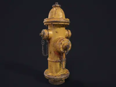 Fire Hydrant Low-poly 3D model 53