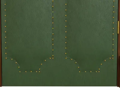 Classic wooden door 05 3D model