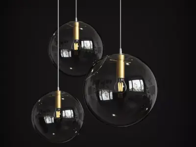 Pendant lamp with ball shade Lampatron 3D model