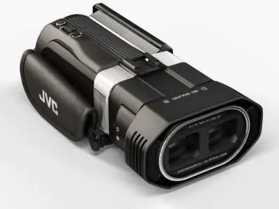 JVC Everio GS-TD1 3D camcorder Low-poly 3D model