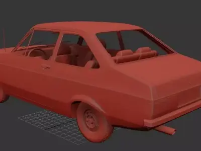 F Escort Mk2 EU specs 1975 3D print model