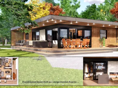 vacation residential modern house zaja Low-poly 3D model