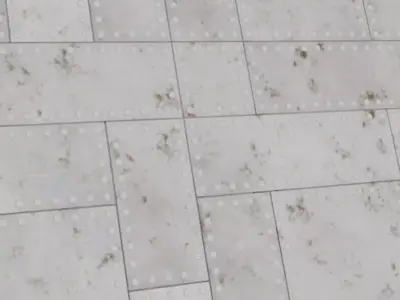 Steel Rusty Plate with Rivets PBR Seamless Texture