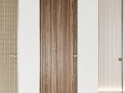 Aladin Swing Mono and Pocket door by Glas Italia 02 3D model