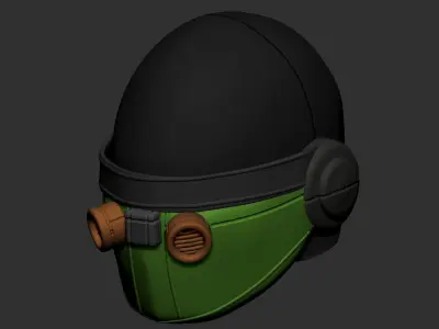  helmet scifi high poly sculpt   3d printable  3D model