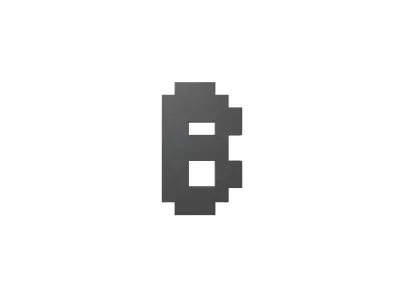 Pixel Font B v1 001 Low-poly 3D model