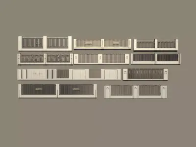 Landscape Wall Gate 3D model